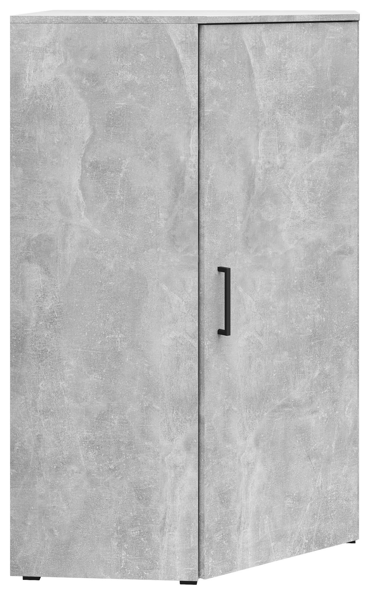 Eckkommode Multistauraum Grau - Schwarz/Grau, Modern, Holzwerkstoff/Kunststoff (71,5/115/71,5cm) - Premium Living