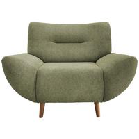 Sessel Drago Grün Chenille - Wildeiche/Grün, MODERN, Holz/Textil (111/81/90cm) - P & B