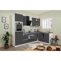Eckküche Premium Grau Hochglanz ca. 280x172 cm - Grau Hochglanz/Weiß, MODERN, Holzwerkstoff (280/172cm) - Respekta