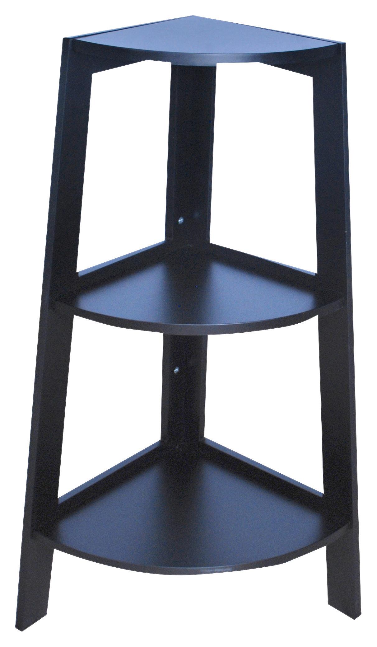 Polica Emil - crna, Moderno, pločasti materijal (37/80/37cm) - Modern Living