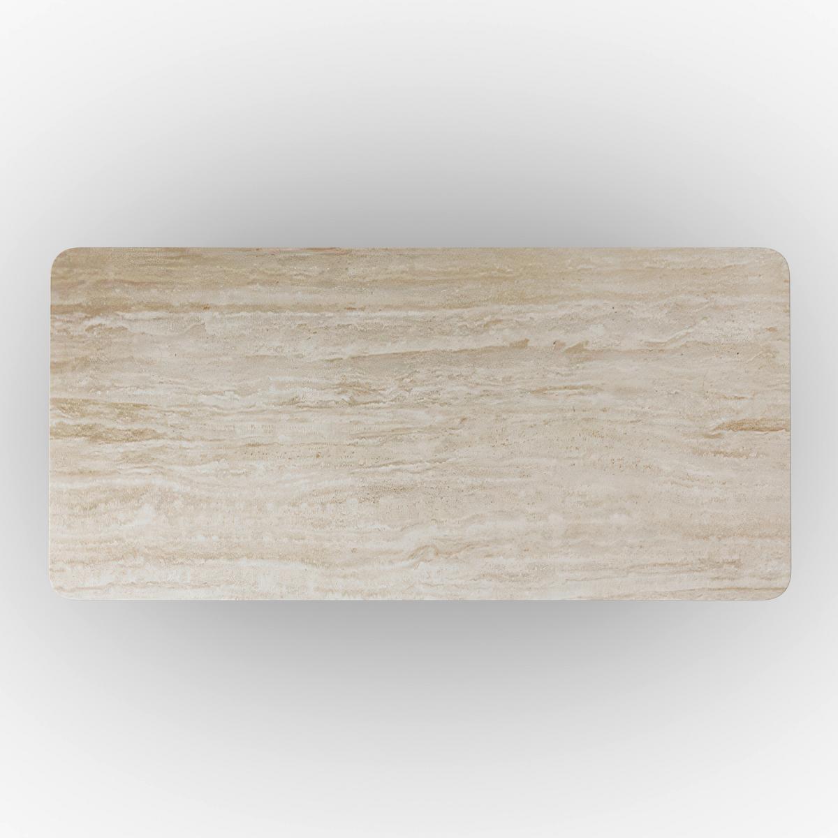 Esstisch Kiano Holz/Keramik Creme ca. 220x105 cm - Creme/Naturfarben, MODERN, Holz/Keramik (220/76/105cm) - Bessagi Home