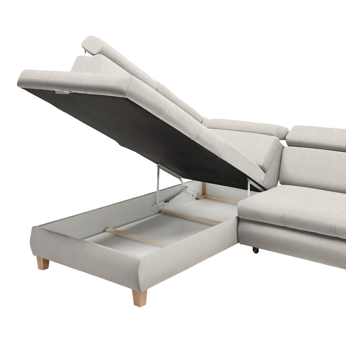Ecksofa Lugo Creme - Creme, MODERN, Holz/Kunststoff (205/98/266cm) - Mömax