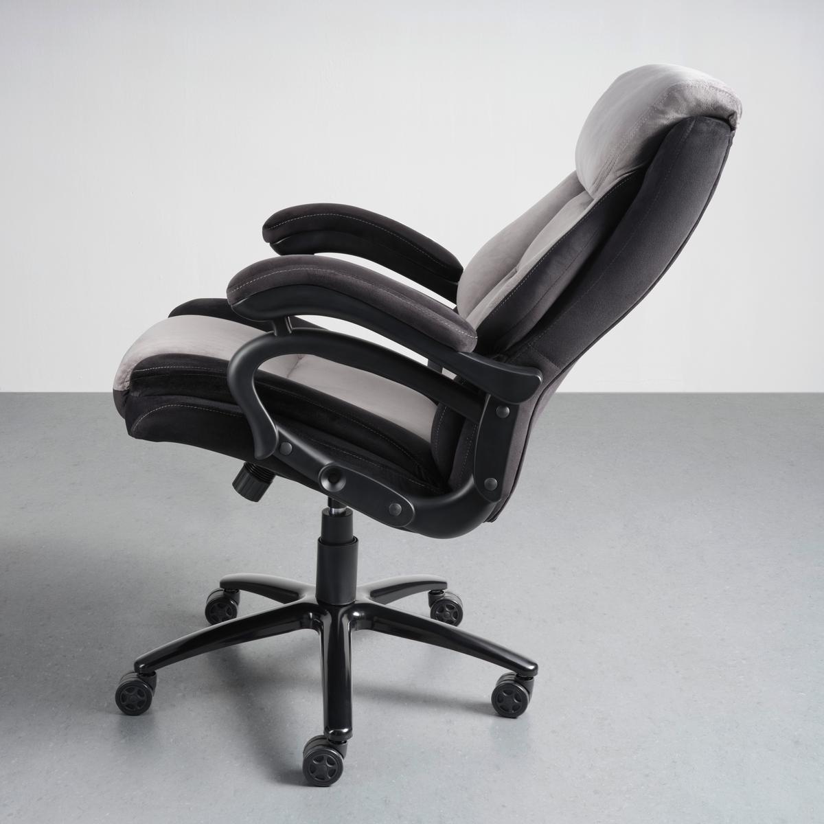 Chefsessel Alwin in Grau/Schwarz - Schwarz/Grau, Modern, Holz/Kunststoff (84/119/67cm) - Mömax