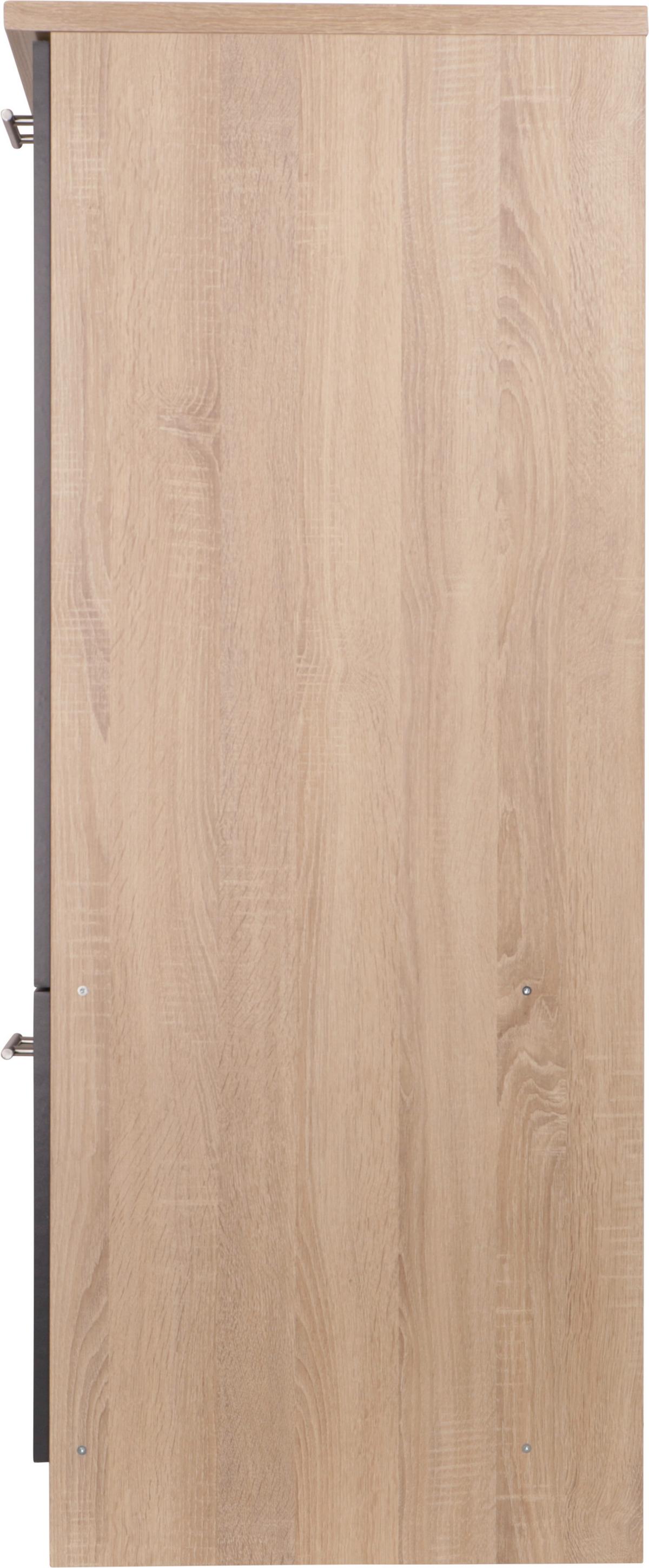 Omara Za Vgradno Napravo Merle, Barva Hrasta, Siva - srebrne barve/siva, Basics, kovina/leseni material (60/144,8/60cm) - Respekta