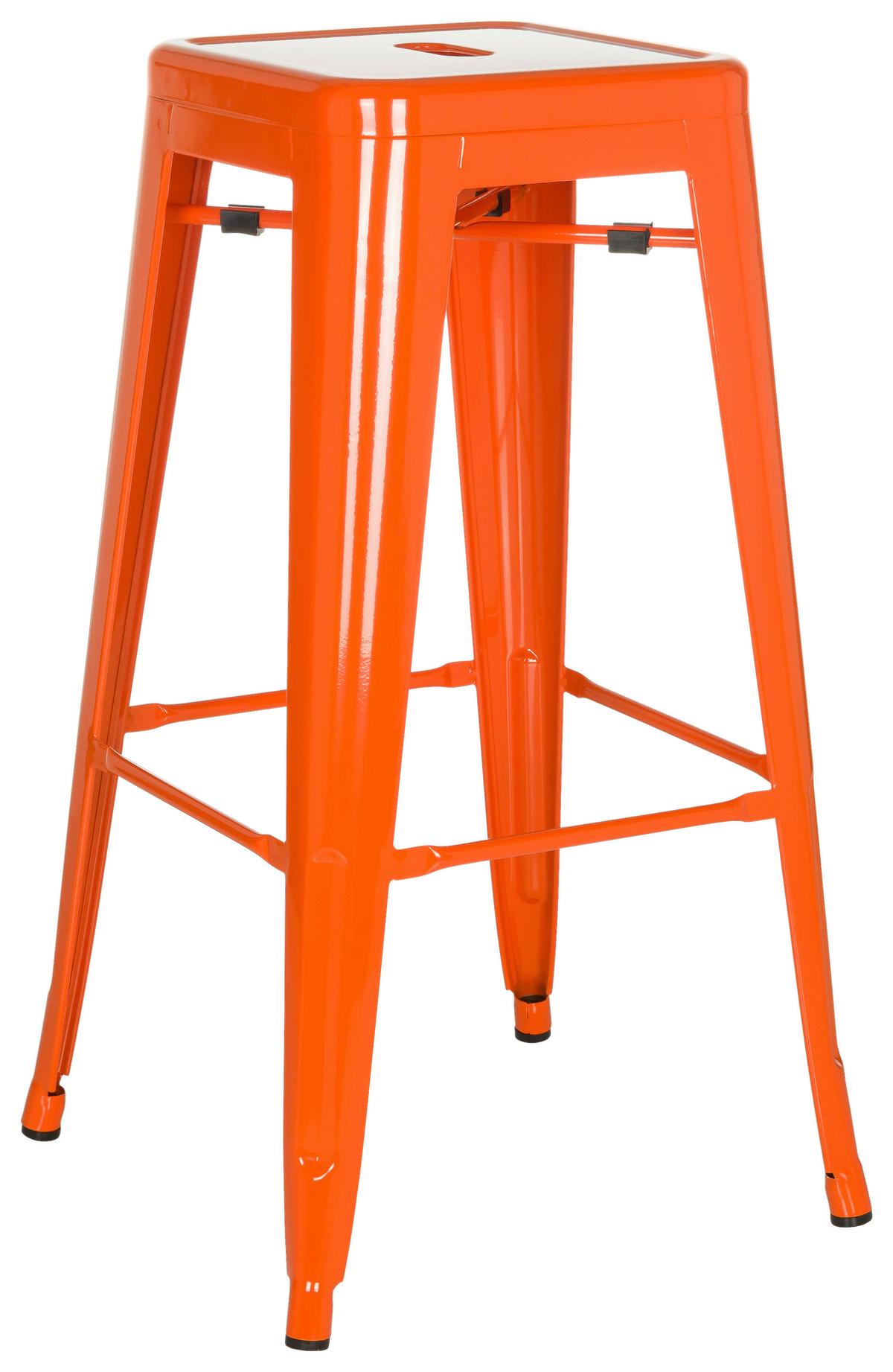 Barski Stol Vantaggio High, Oranžna - oranžna, Basics, kovina (44/77/44cm) - MID.YOU