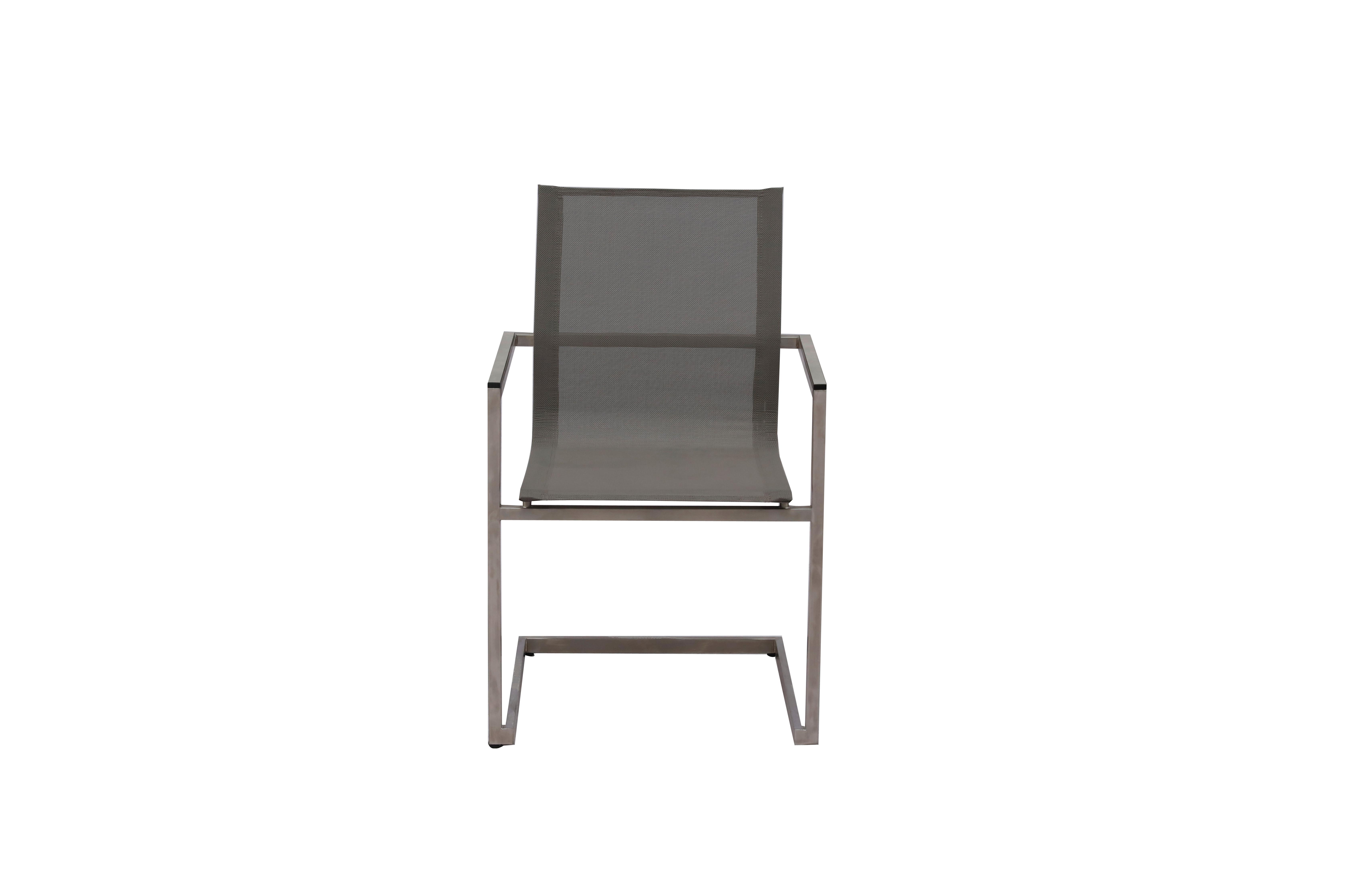 Gartensessel-Set 4-tlg Grau - Taupe/Silberfarben, Basics, Kunststoff/Metall (80/120/120cm) - Gardenson