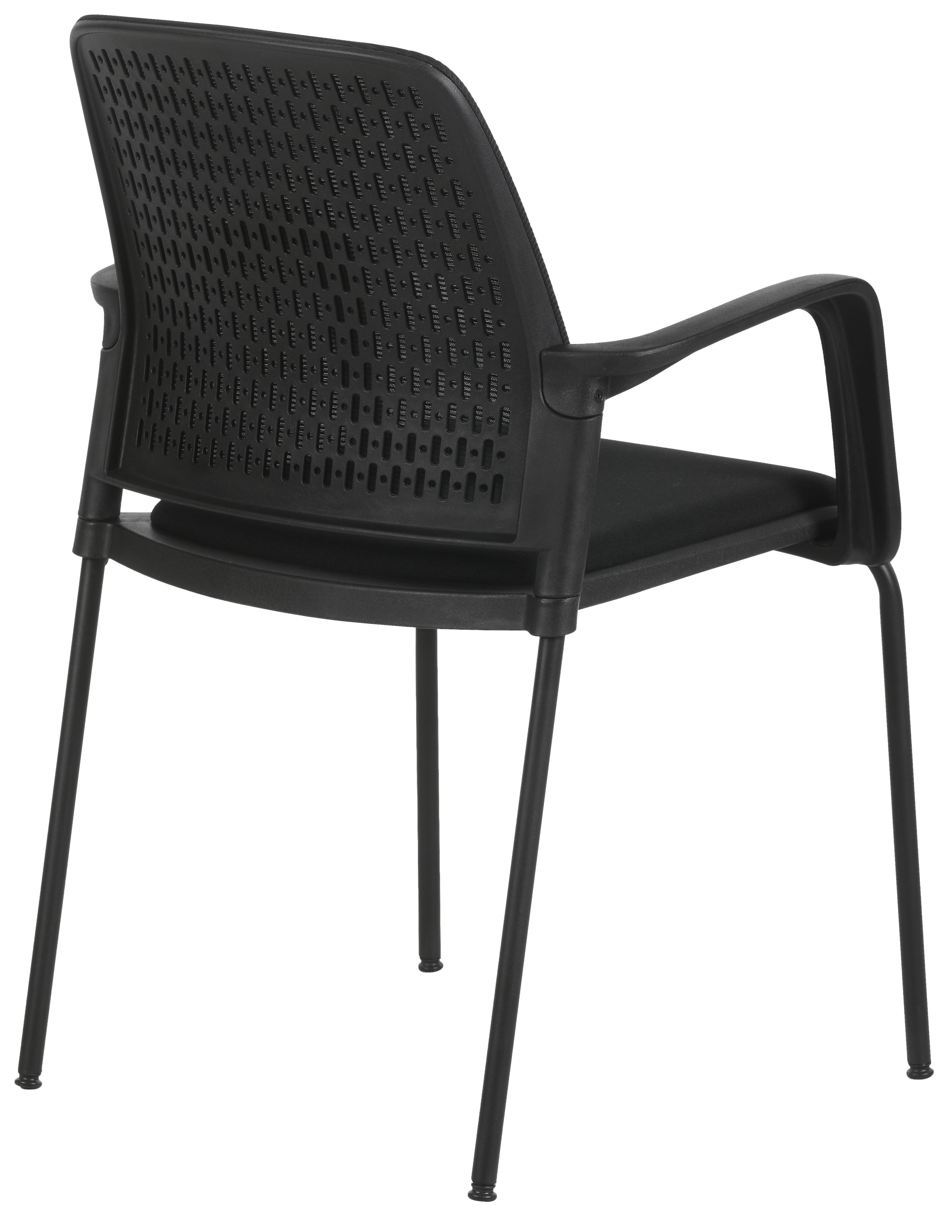 Konferencijska Stolica Pisa - crna, Moderno, metal/tekstil (60/85/55cm) - Modern Living