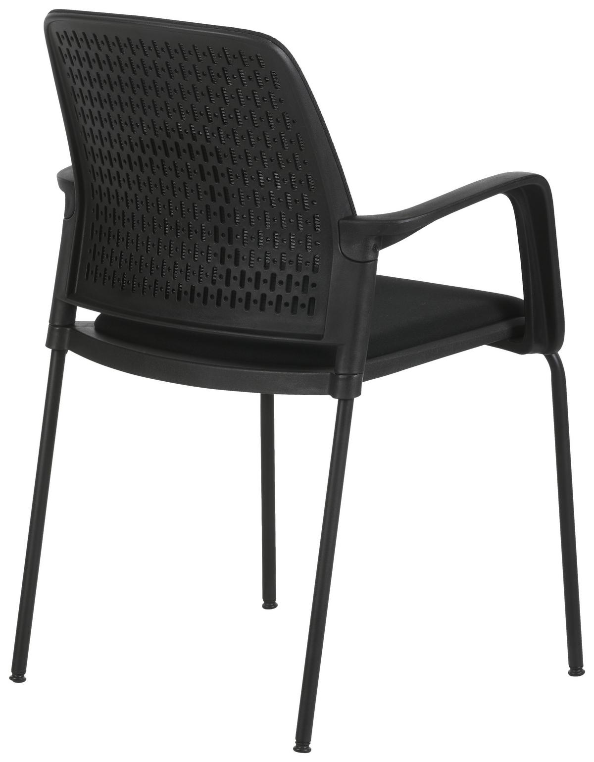 Konferenčni Stol Pisa, Črna - črna, Moderno, kovina/umetna masa (60/85/55cm)