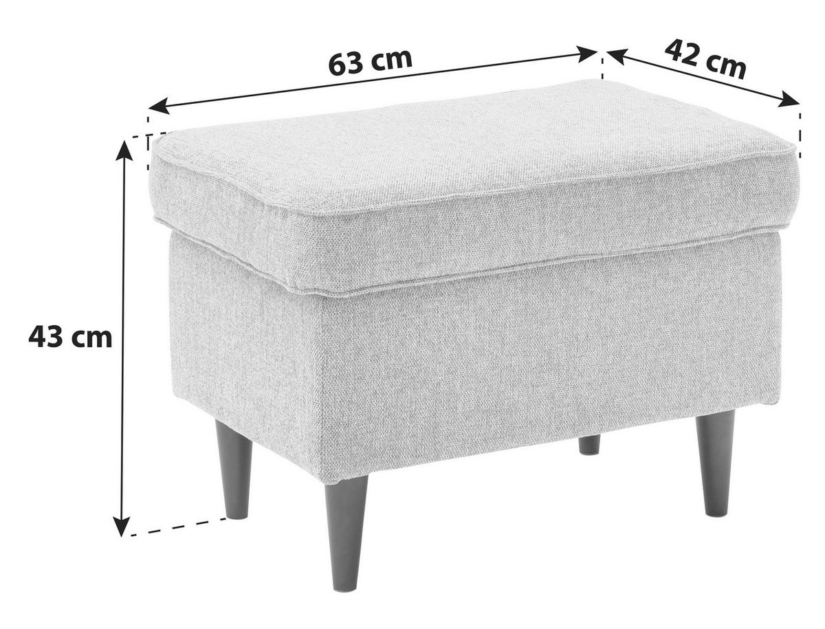 HOKER OSKAR 4 - czarny/ciemnobrązowy, Basics, tkanina/drewno (63/43/42cm) - Carryhome