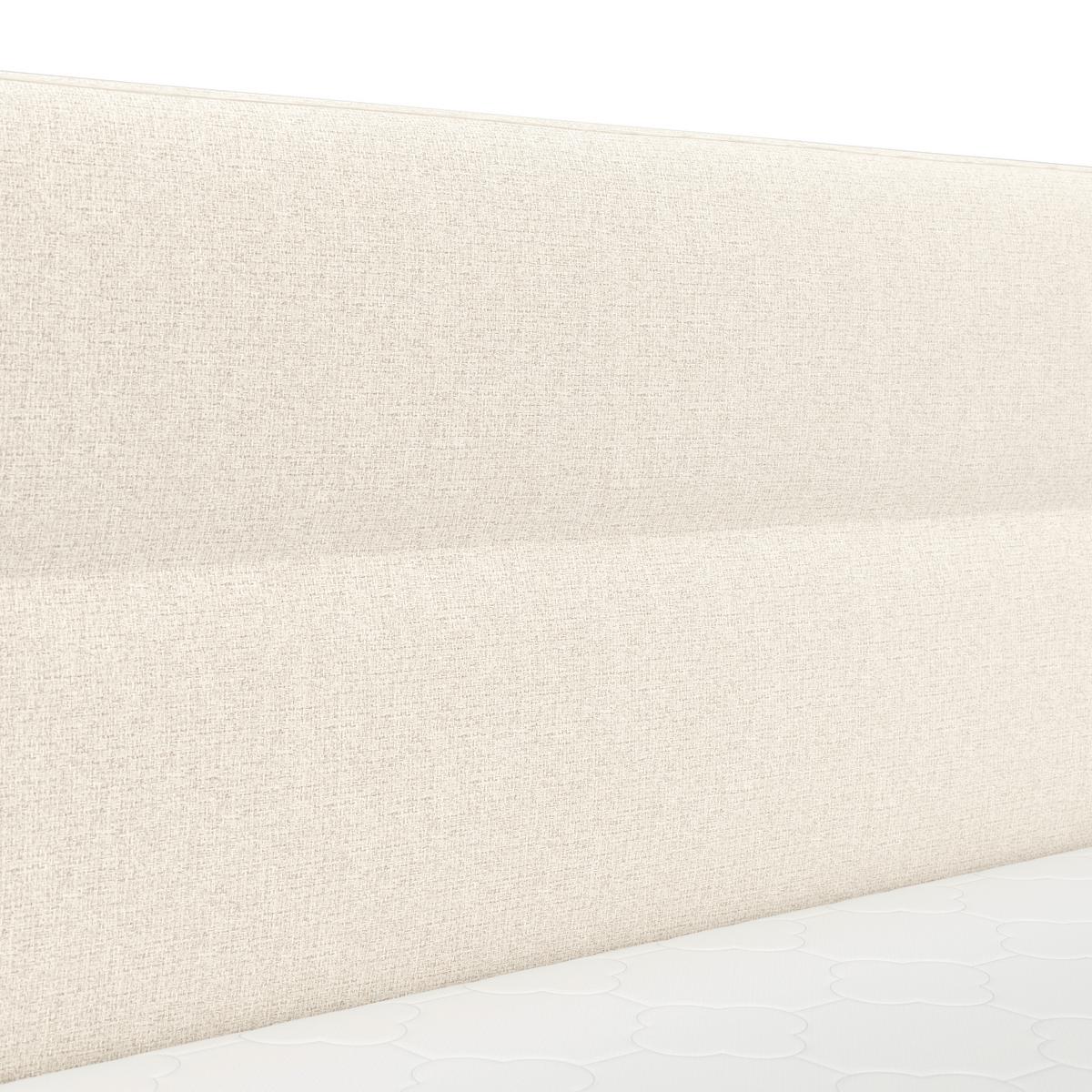 Pat boxspring Marco cca 180x200 cm, bej cu topper - crem, Modern, lemn/textil (180/200cm) - Bessagi