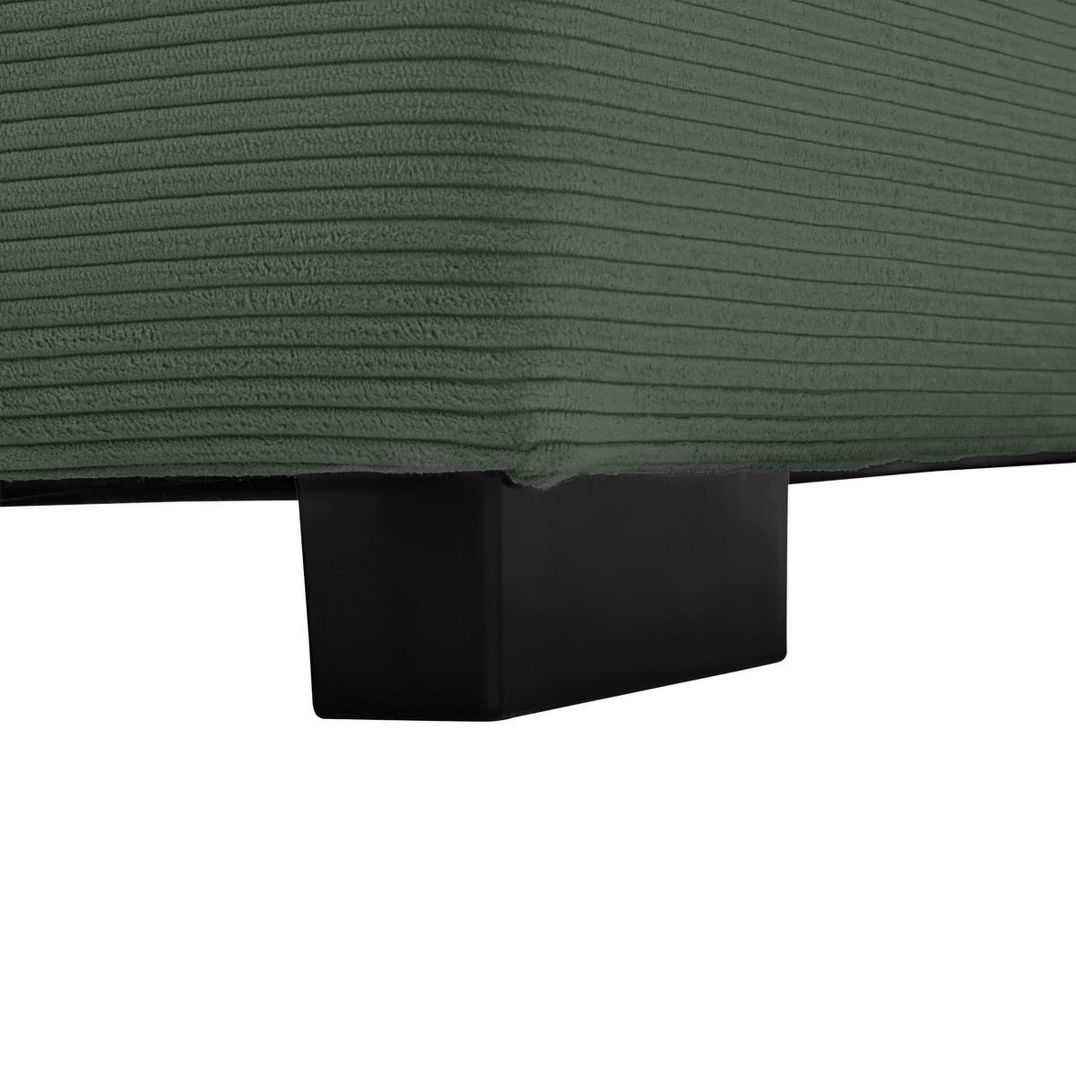 Ecksofa Pedro Hellgrün - Schwarz/Hellgrün, MODERN, Kunststoff/Textil (300/190cm) - Mömax