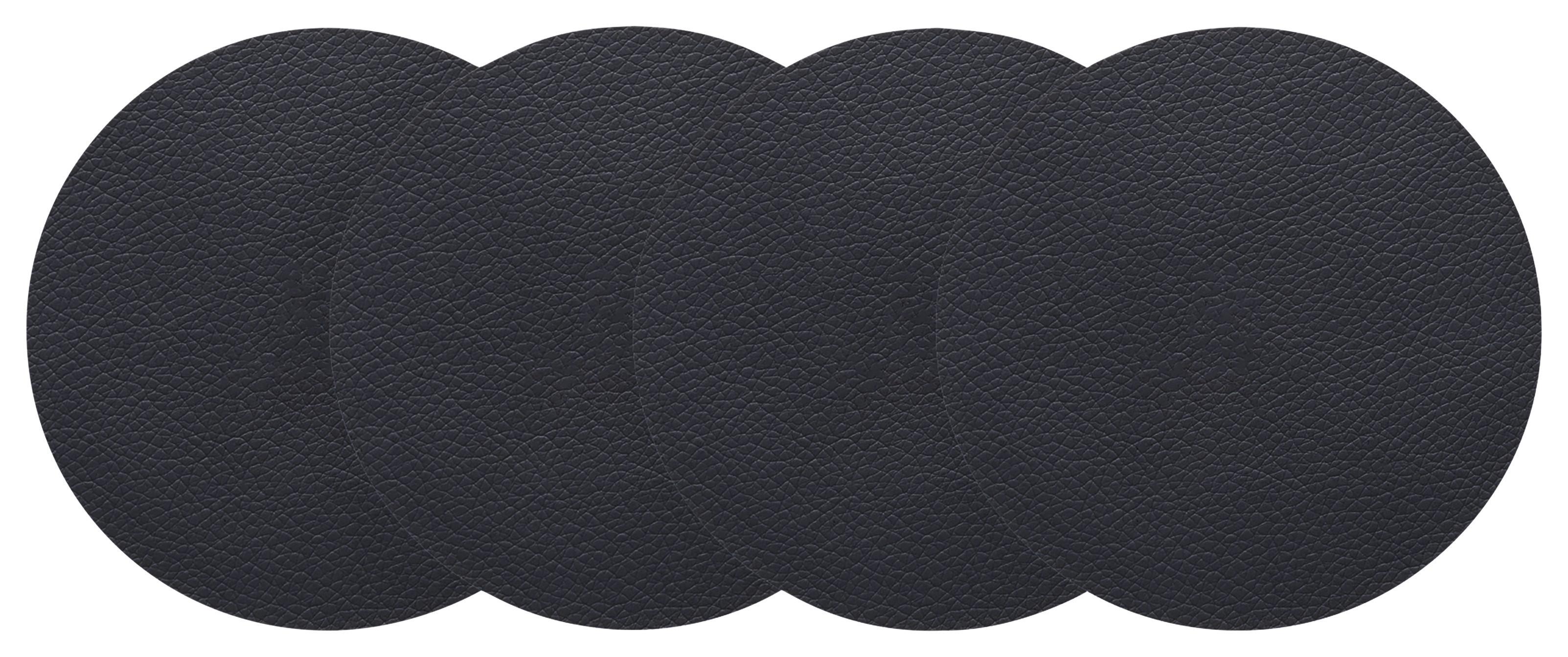 Untersetzerset Livi Schwarz - Schwarz, MODERN, Kunststoff (10cm) - Gourmesto