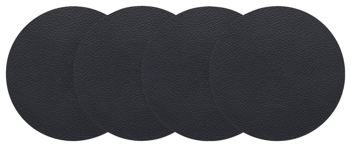 Untersetzerset Livi Schwarz - Schwarz, MODERN, Kunststoff (10cm) - Gourmesto