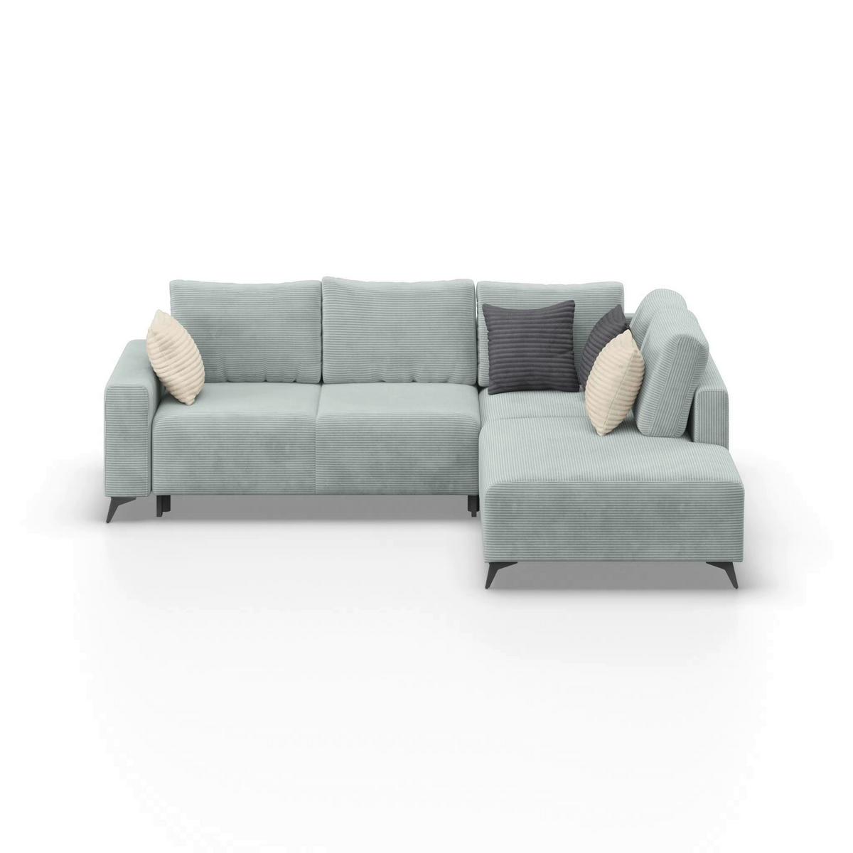 Kutna Garnitura Viktor - boje mente/crna, Moderno, tekstil/metal (270/212cm)