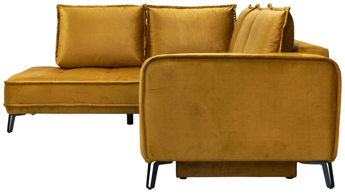 Sarokkanapé Segre - aranyszínű, Modern, faalapú anyag/textil (215/270cm) - Premium Living