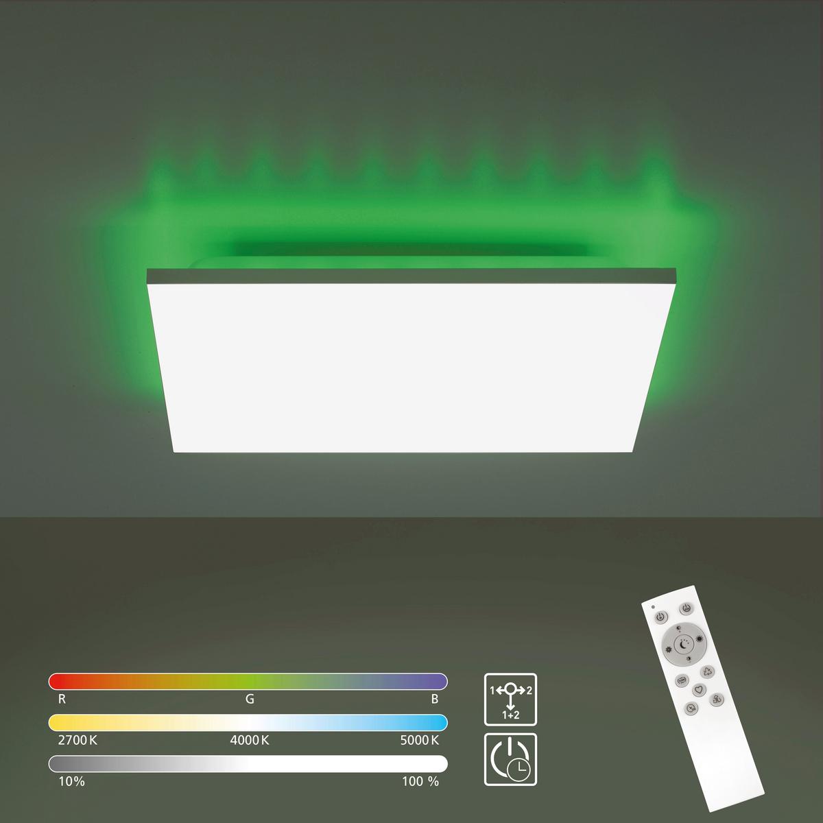 LED-Deckenleuchte Gustav 29 Watt - Weiß, Design, Kunststoff/Metall (45/45/7cm)