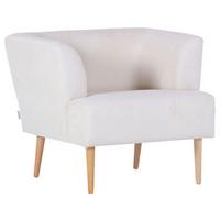 FOTEL CINDY   -HOM IN- - kolor bukowy/kolor naturalny, Design, tkanina/drewno (85/71/80cm) - Hom`in