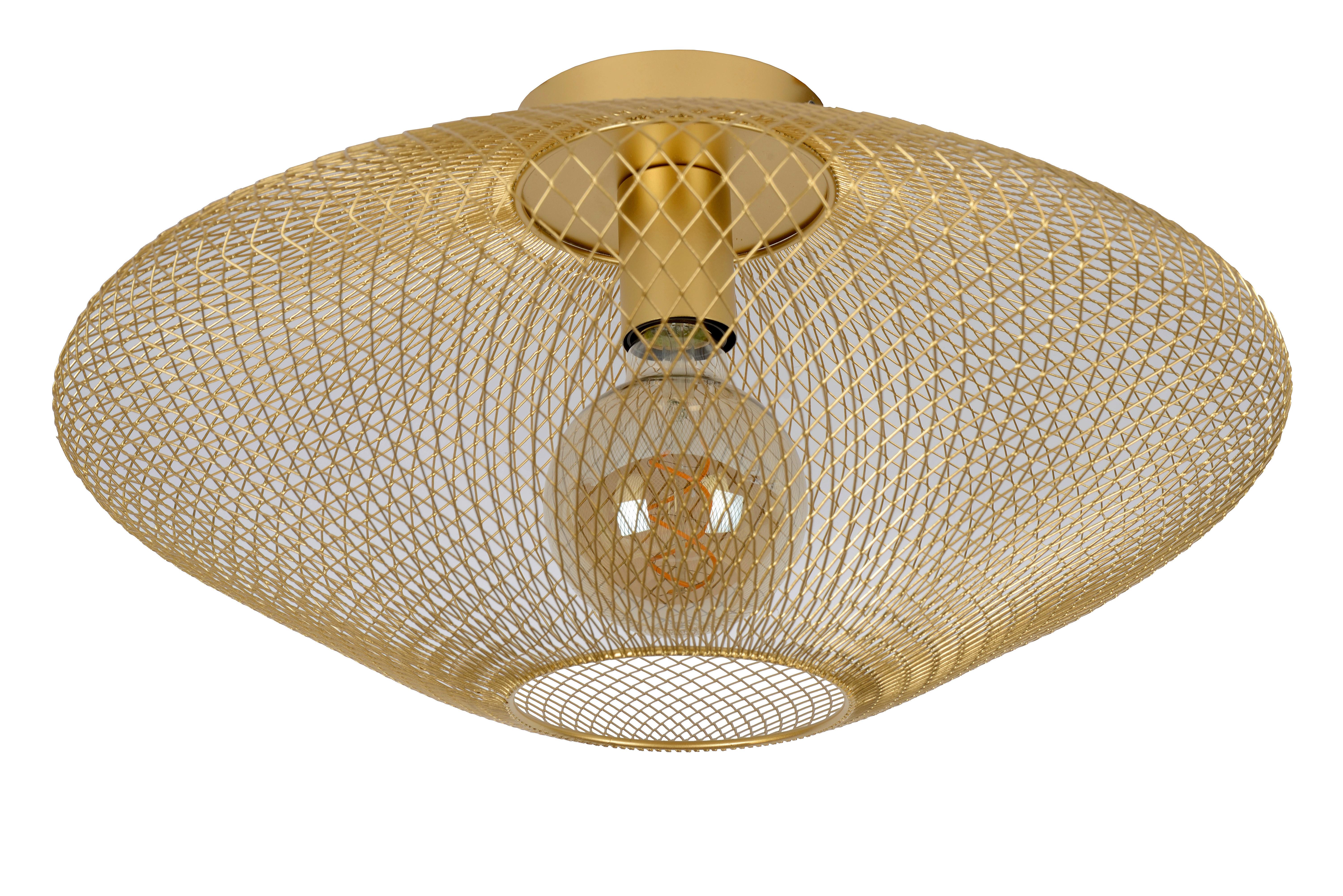 LAMPA SUFITOWA 21123/45/02 MESH - kolor mosiężny, Konventionell, metal (45/24cm) - Lucide