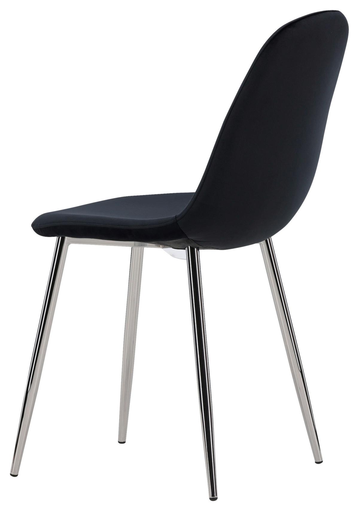 STUHL-SET POLAR - Schwarz, Design, Textil/Metall (45/90/52cm) - Livetastic