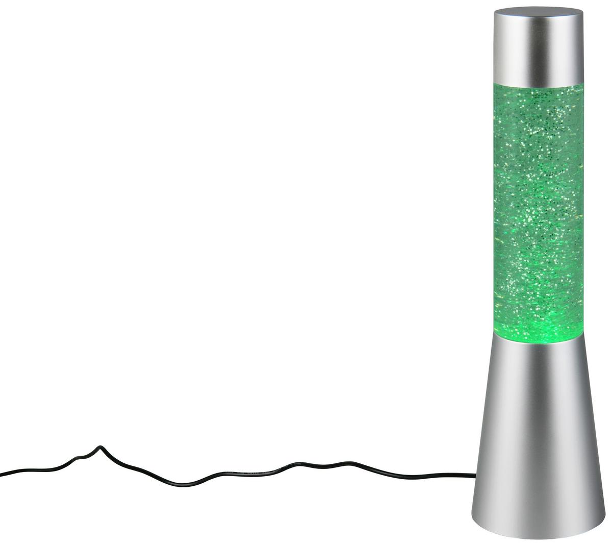 Lampă cu sclipici Gertrude - argintiu, Konventionell, plastic/metal (9/33cm) - Mömax