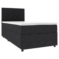 Boxbett Odin Schwarz max. 90x200cm - Schwarz, KONVENTIONELL, Kunststoff/Textil (90/200cm) - Based