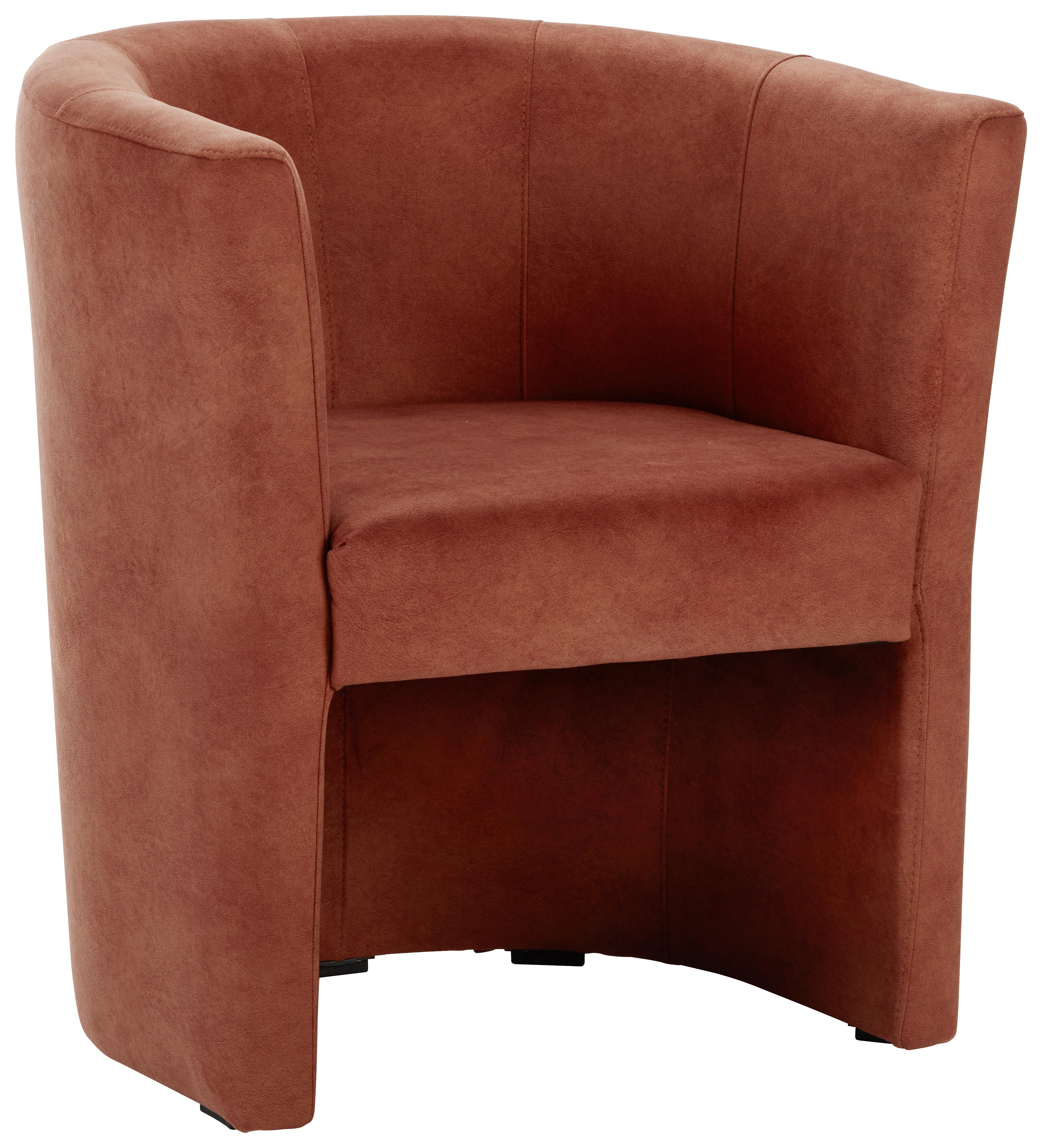 Fotelja Romy - boje hrđe/crna, Lifestyle, tekstil/plastika (54/72/63cm) - Modern Living
