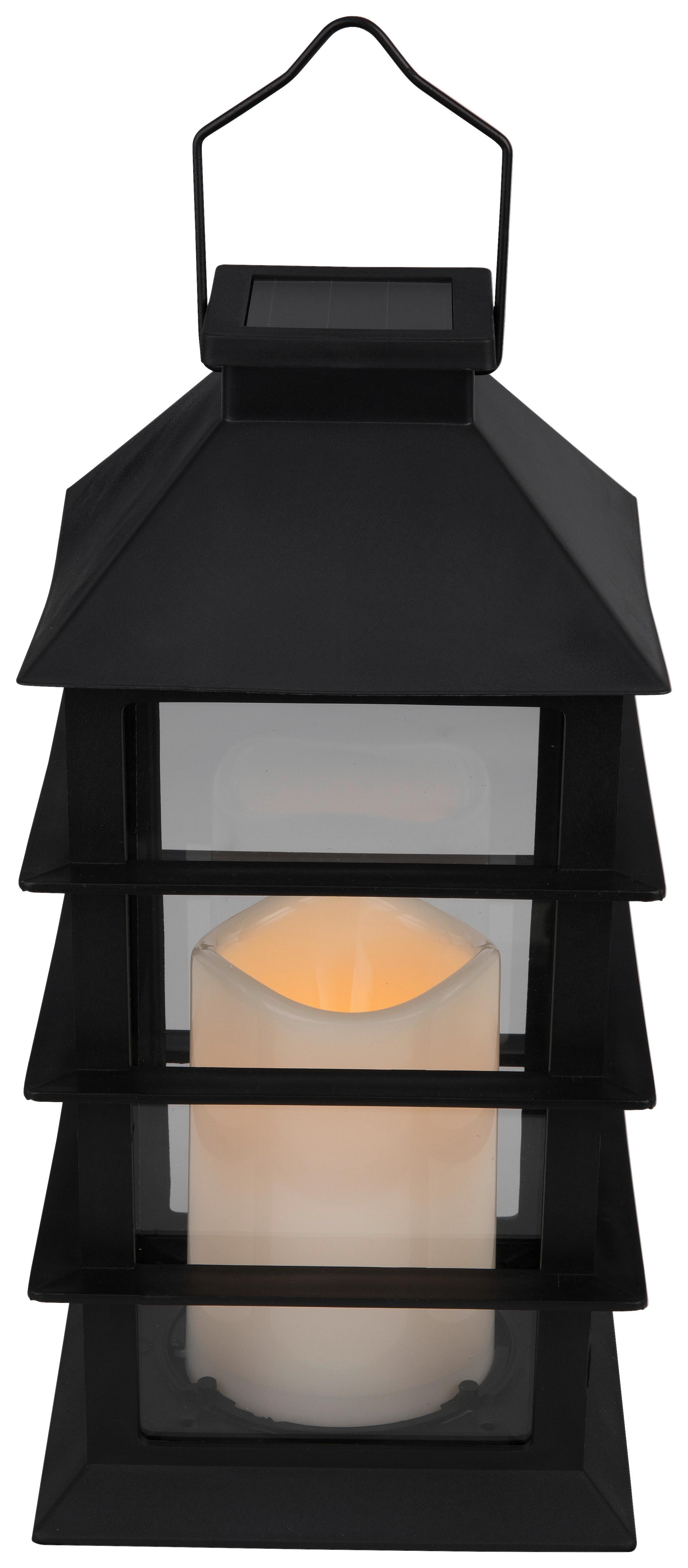 Solarleuchte Julika In Schwarz - Schwarz, Modern, Kunststoff (14/14/34cm) - Modern Living