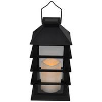 Solarleuchte Julika In Schwarz - Schwarz, Modern, Kunststoff (14/14/34cm) - Modern Living