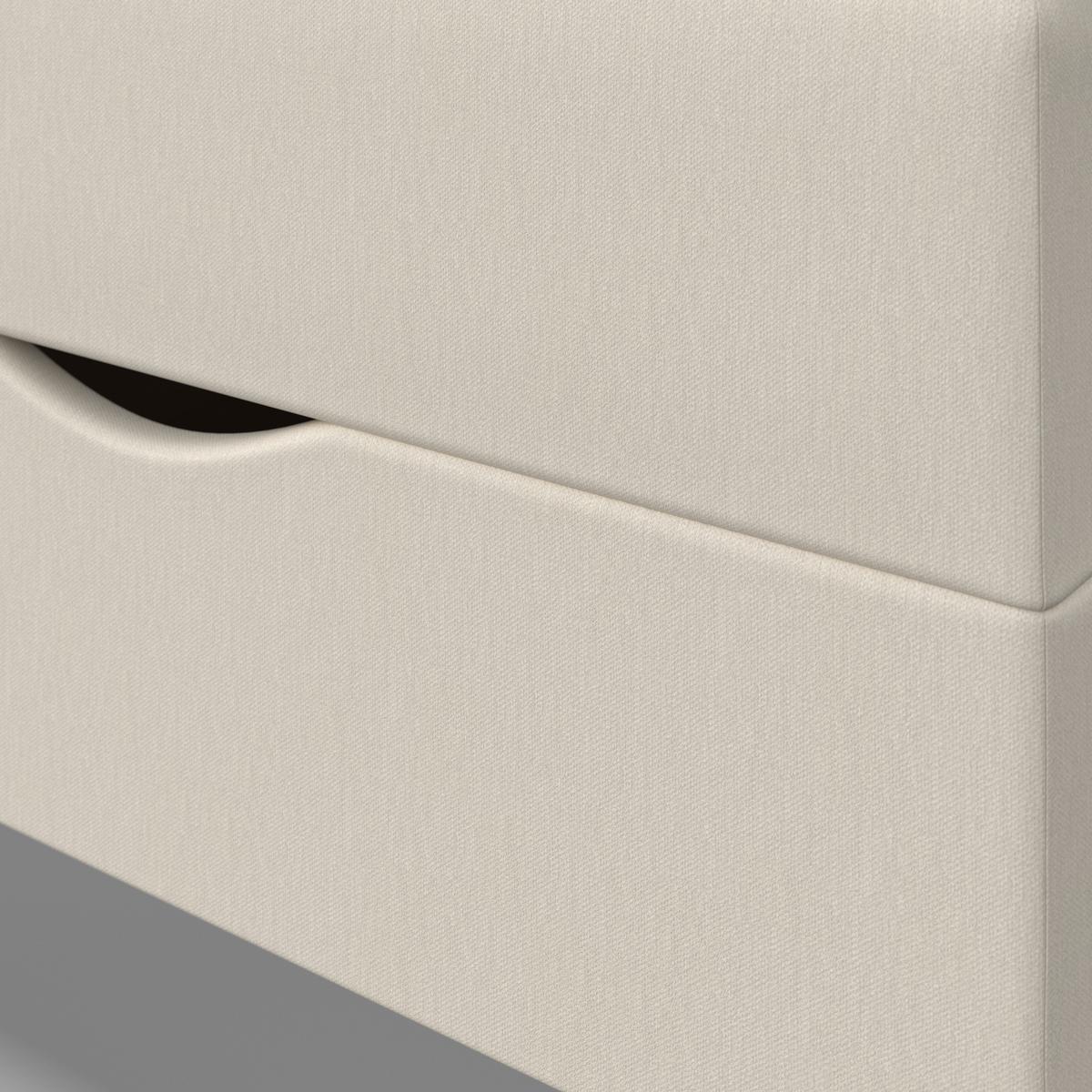Box Ágy Krém Vida - elefántcsont, Modern, textil/fa (90/200cm) - Bessagi Home