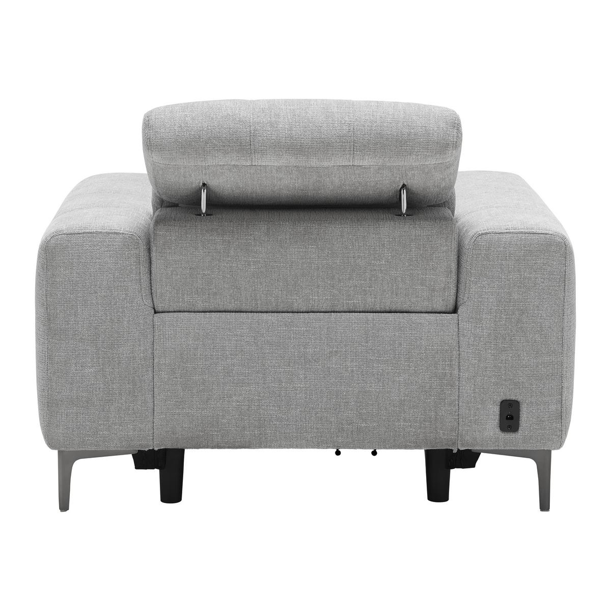 Sessel Alvaro Dunkelgrau/Hellgrau - Dunkelgrau/Grau, MODERN, Holz/Kunststoff (115/79/109cm) - Mömax