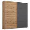 Ormar S Kliznim Vratima Subito - boje grafita/hrast Artisan, Moderno, drvni materijal/metal (181/197/61cm) - Modern Living
