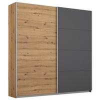 Ormar S Kliznim Vratima Subito - boje grafita/hrast Artisan, Moderno, drvni materijal/metal (181/197/61cm) - Modern Living