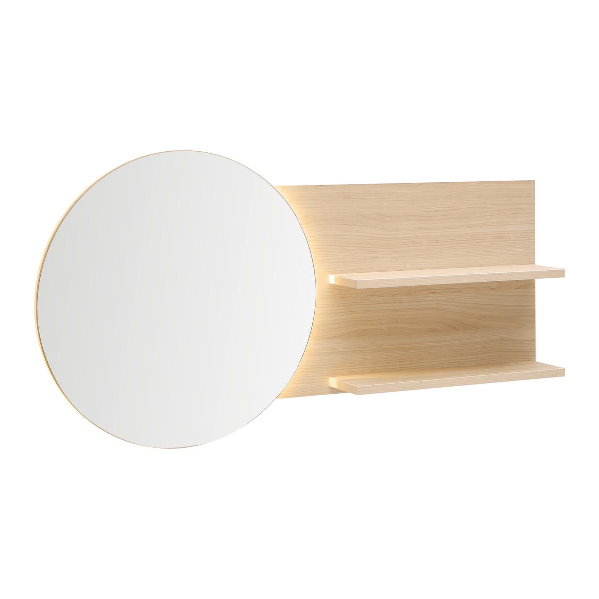 Leuchtspiegel Pisa Eichefarben ca. 133x70x17cm - Eichefarben, MODERN, Holzwerkstoff (133/70/17cm) - Mömax