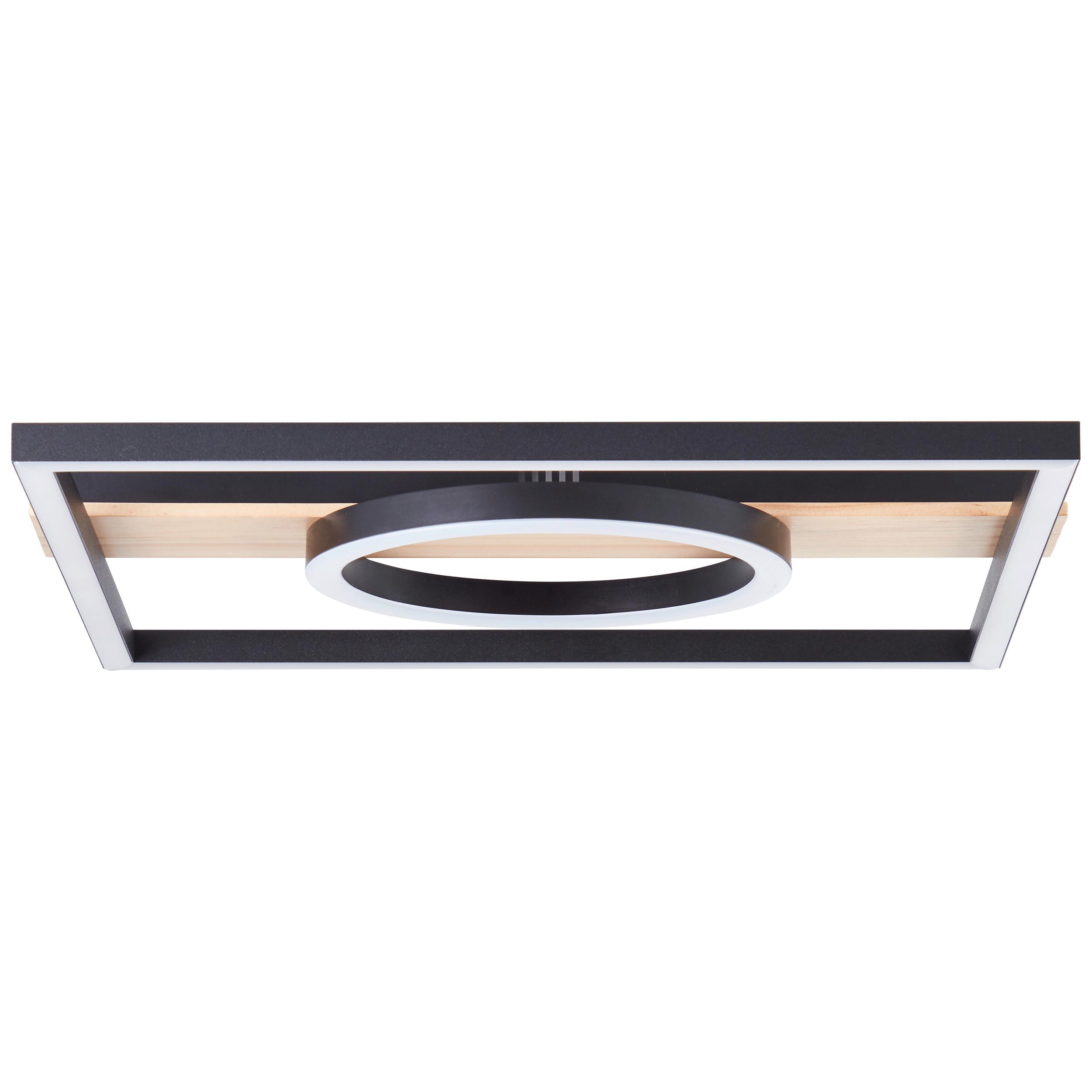 LED-Paneel Maureen Braun/Schwarz max. 24 Watt - Schwarz/Braun, Design, Holz/Kunststoff (5/42/40cm) - Brilliant