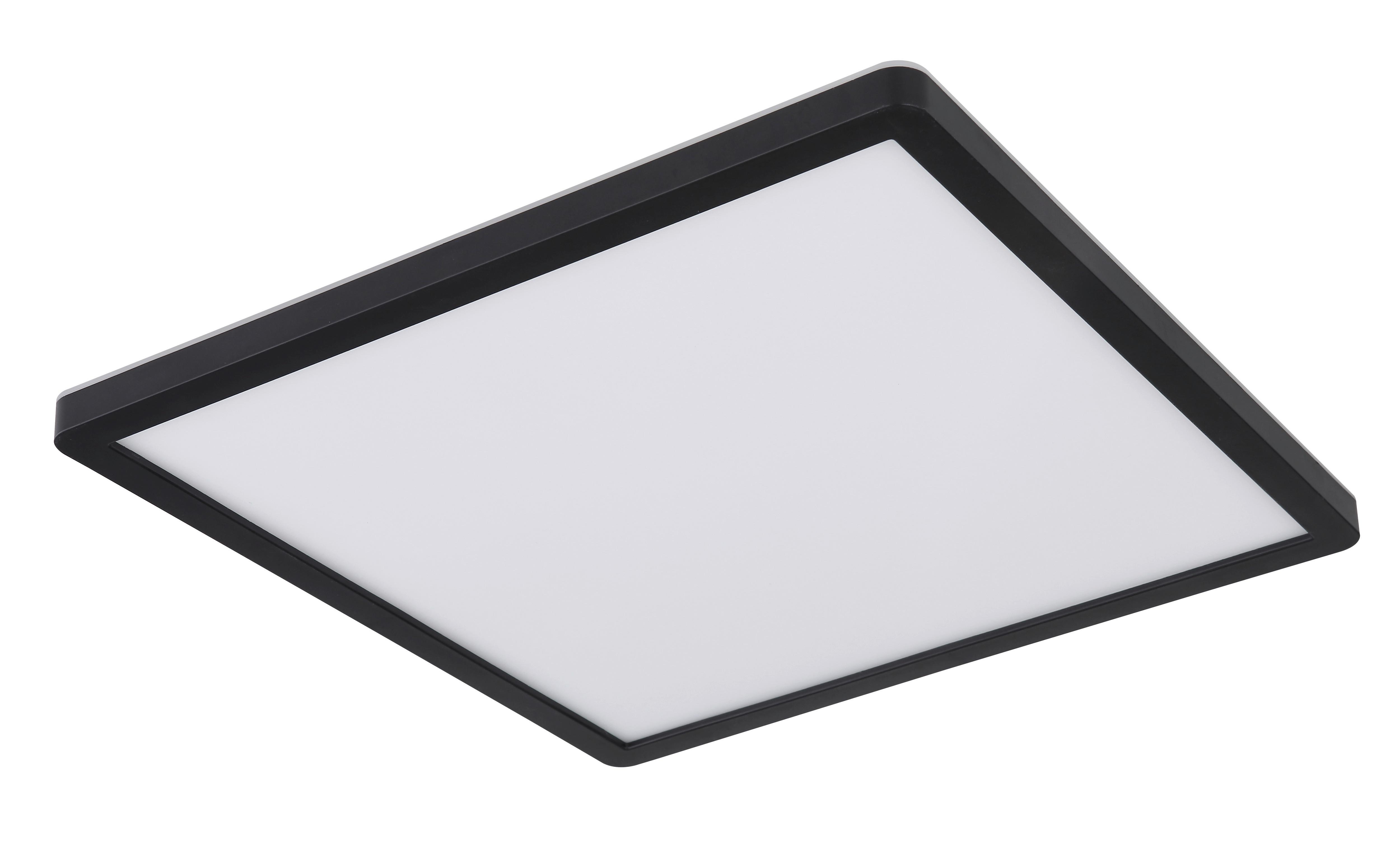 Stropna Led-svetilka Sapana, S Sijalko - črna/bela, Basics, umetna masa (29,4/29,4/2,5cm) - Globo