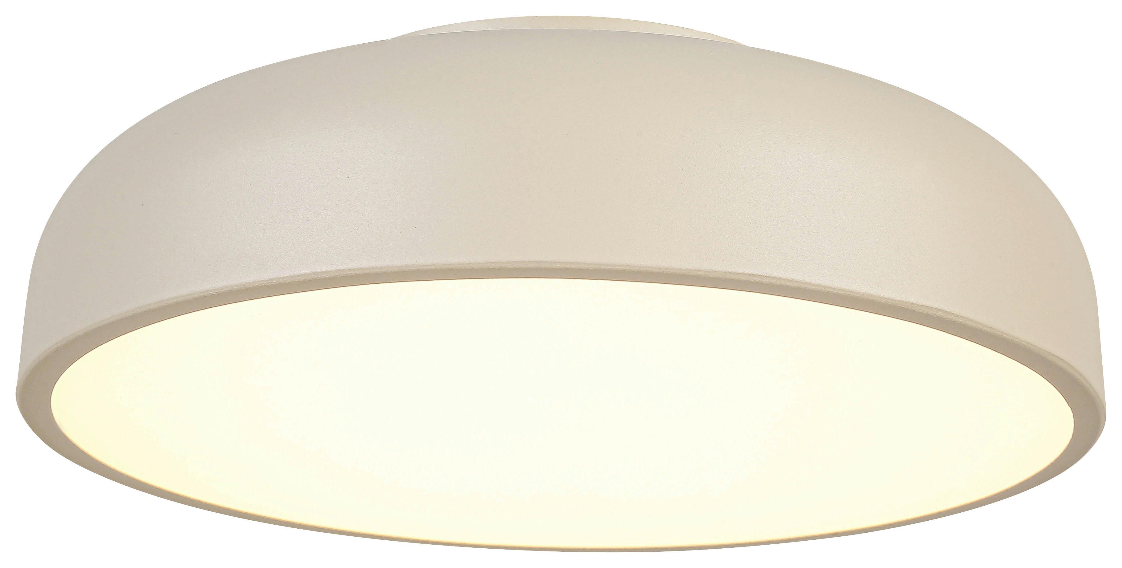 LED-Deckenleuchte Mike Weiß/Sand max. 24 Watt - Sandfarben/Weiß, MODERN, Kunststoff/Metall (35/35/11cm) - Mömax
