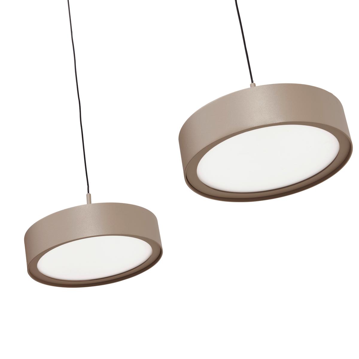 LAMPA WISZĄCA LED BELLEVUE *DK* - kolor piaskowy, Design, metal (118/17,5/180cm) - Dieter Knoll