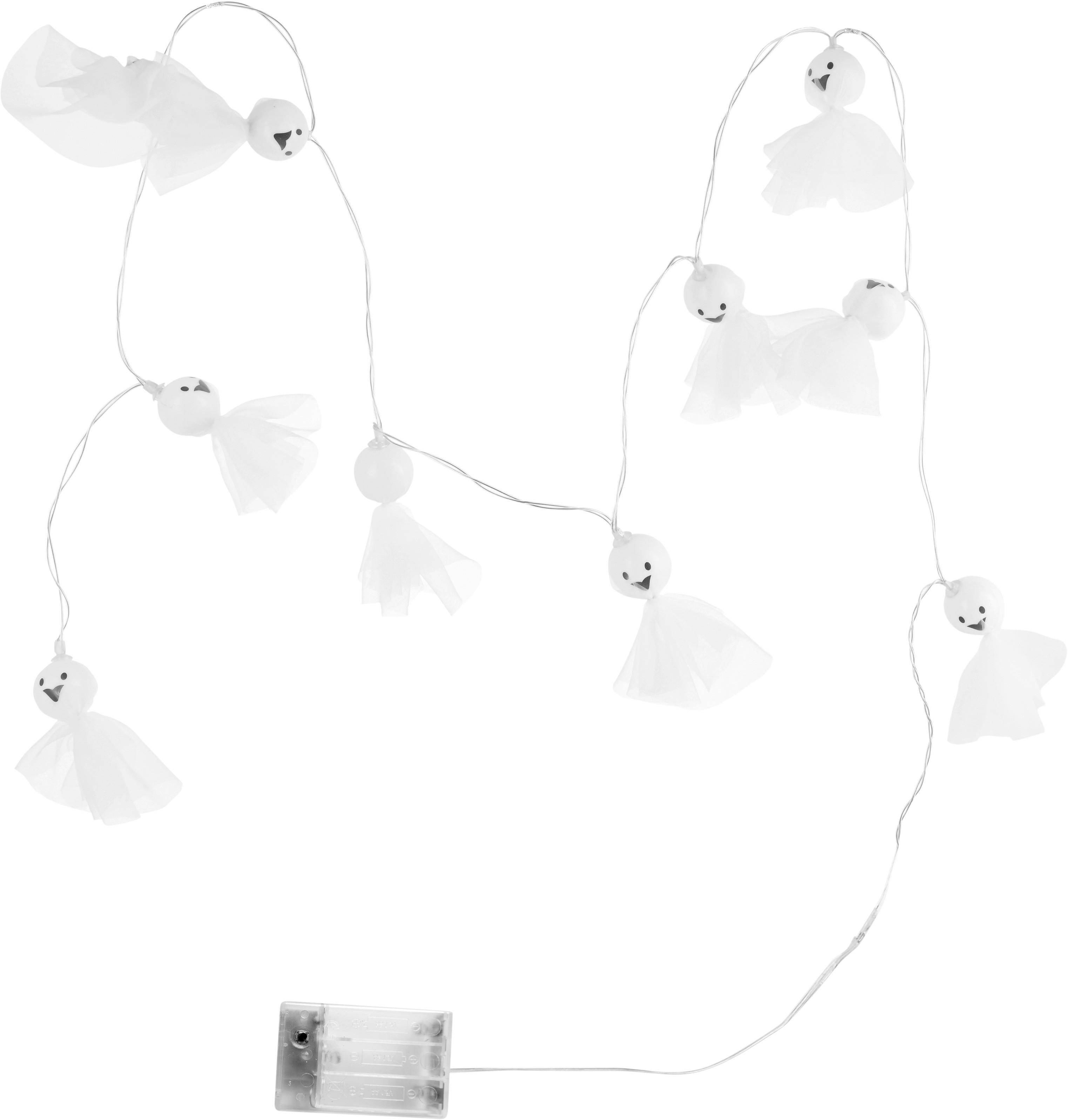 Lichterkette Damian Weiß max. 0,3 Watt - Weiß, Kunststoff/Textil (180cm) - Mömax
