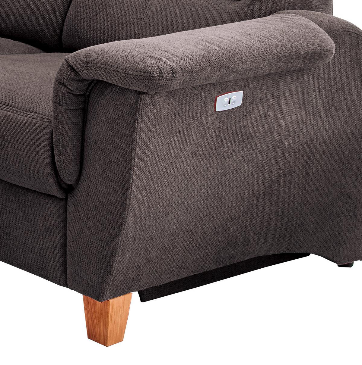 Ecksofa Parole Anthrazit Struktur - Wildeiche/Anthrazit, KONVENTIONELL, Holz/Textil (238/241cm) - Livetastic