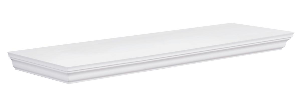 PÓŁKA ŚCIENNA LANDWOOD - biały, Basics, materiał drewnopochodny (60/3,8/19,5cm) - Carryhome