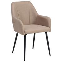 KRZESŁO Z PODŁOKIETNIKAMI ADELINA - czarny/cappuccino, Lifestyle, metal/tkanina (56/87/60cm) - MID.YOU