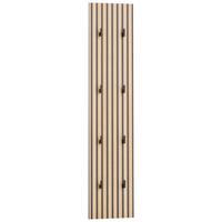 Garderobni Panel Alexa, Črna, Barva Hrasta - barve hrasta, Design, leseni material (24,5/109/2,6cm) - MID.YOU