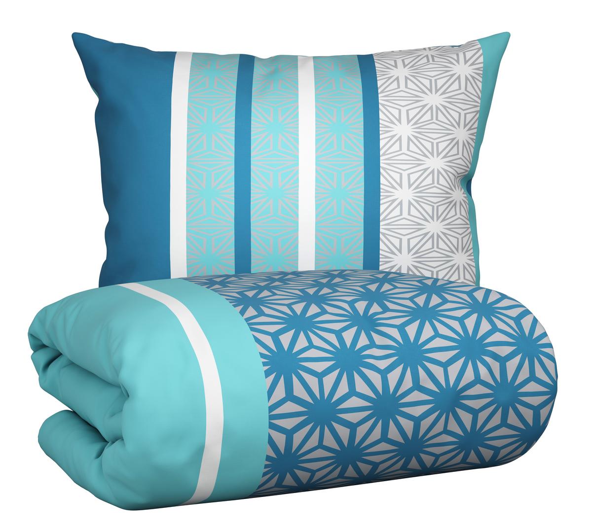 Ágyneműhuzat-garnitúra Sara Kétszemélyes - türkiz, textil (200/220cm) - Based