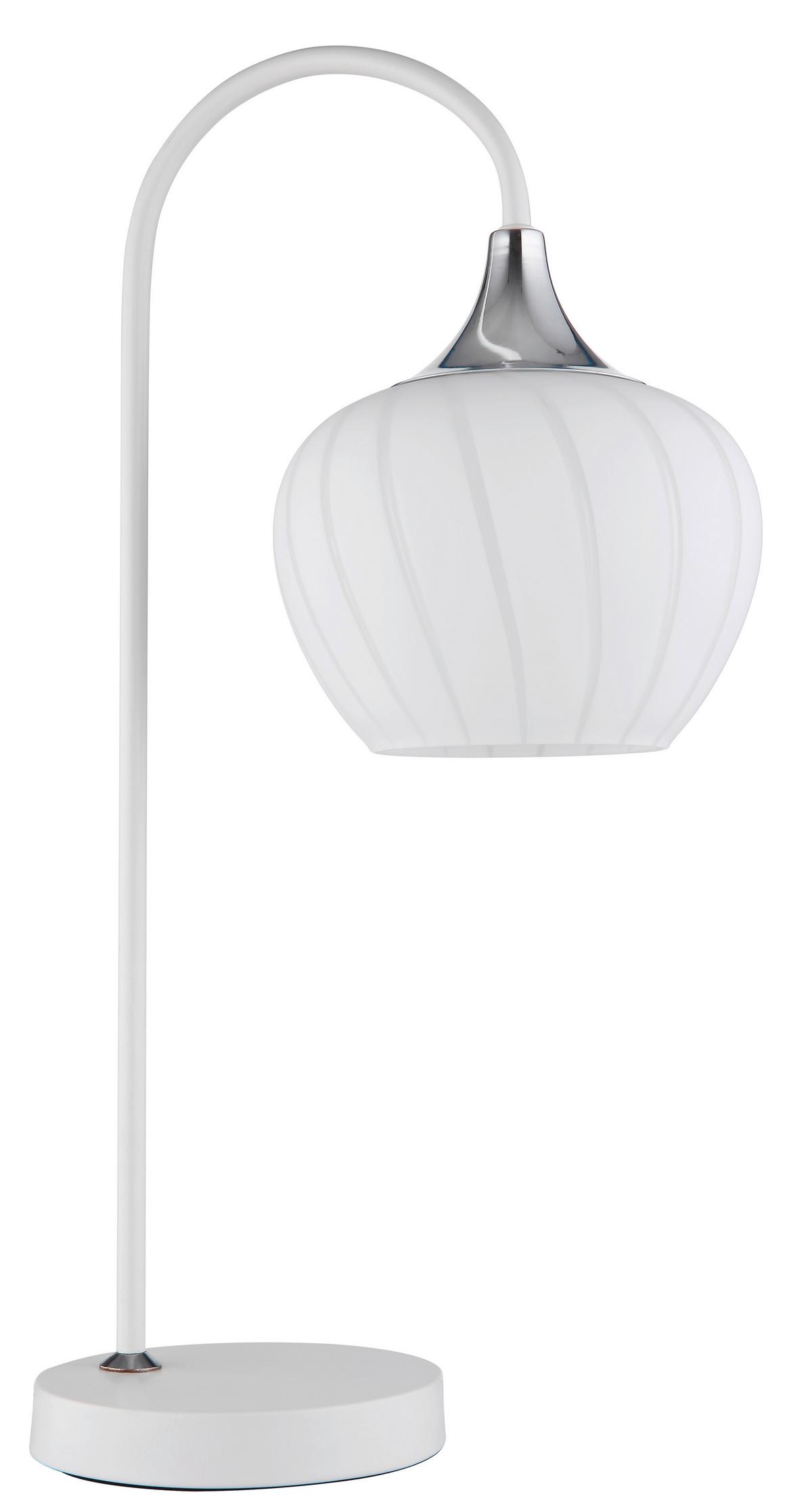 Tischleuchte Maxy Weiß max. 40 Watt - Konventionell (27,5/16/54,0cm) - Globo