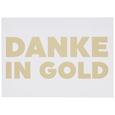 Postkarte Danke in Gold - Goldfarben/Weiß, MODERN, Papier (14,8/10,5cm) Postkarte Danke in Gold - Goldfarben/Weiß, MODERN, Papier (14,8/10,5cm)
