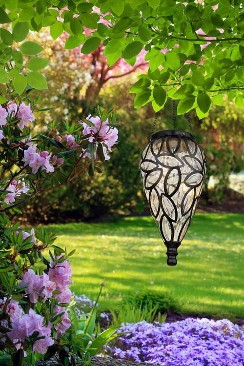 Solarna Svetilka Lantern, S Sijalko - črna/prozorno, Basics, kovina/umetna masa (13,5/50cm) - Globo