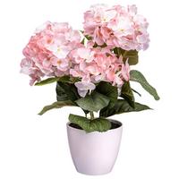 Plantă artificială BEGONIENBUSCH I - alb/roz închis, Konventionell, plastic (32cm) - Modern Living