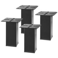Fußset in Schwarz - Schwarz, Modern, Metall (4/10/4cm) - Mömax