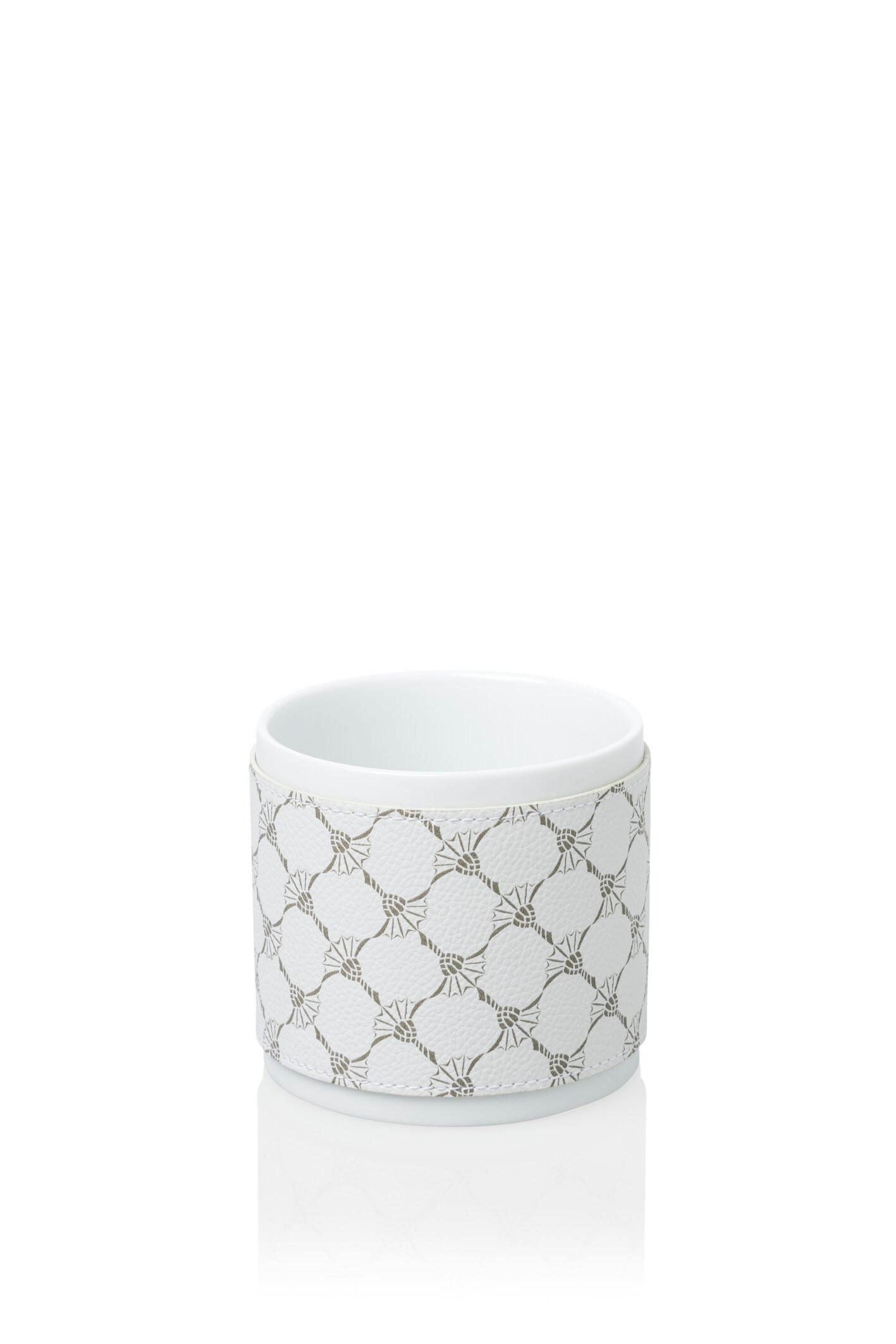 KUBEK DO MYCIA ZĘBÓW JOOP! CORNFLOWER - biały/szary, Design, tworzywo sztuczne/ceramika (9,5/9/9,5cm) - Joop!