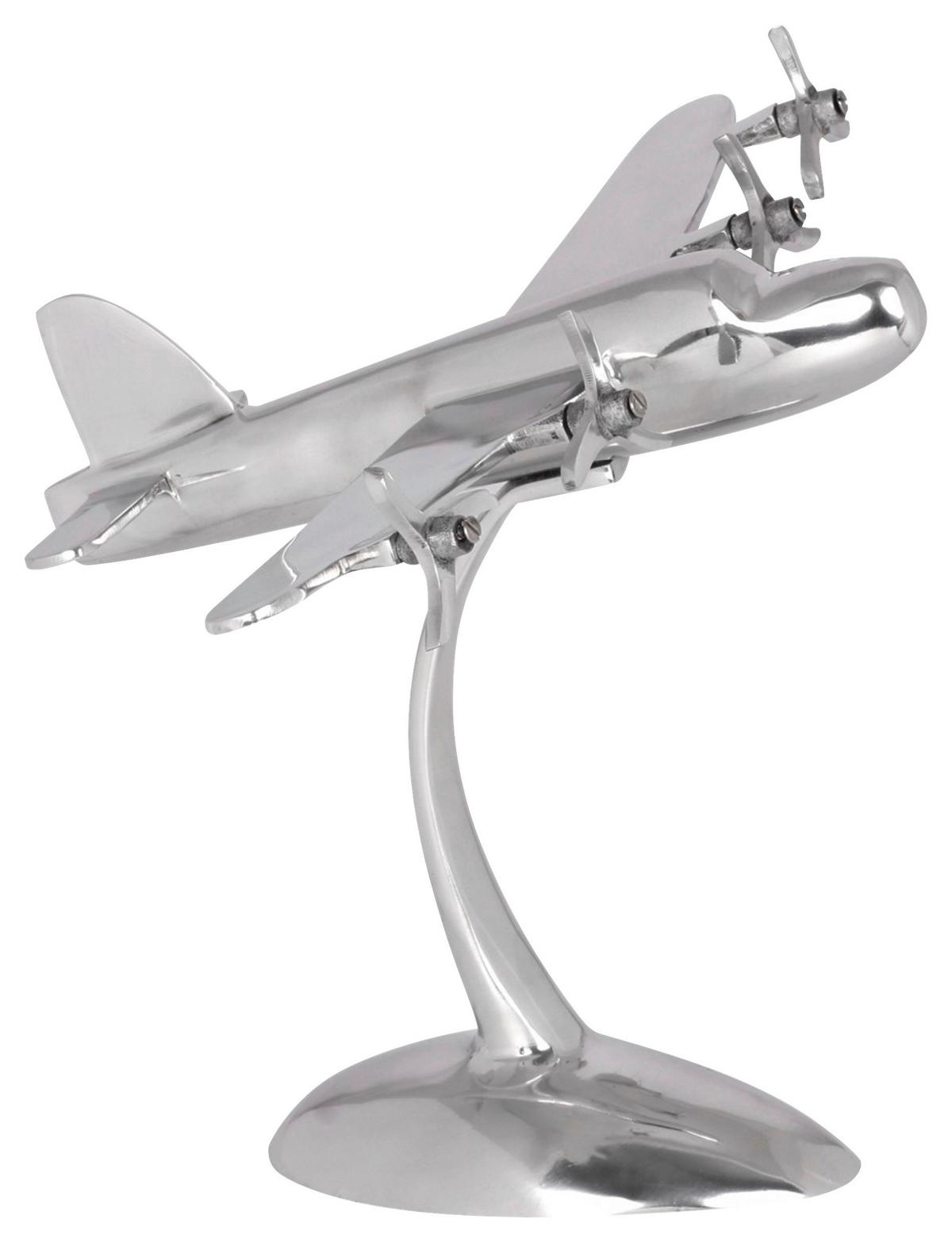 Skulptur Wohnling Silberfarben - Silberfarben, MODERN, Metall (42/30/30cm) - MID.YOU